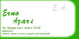 erno azari business card